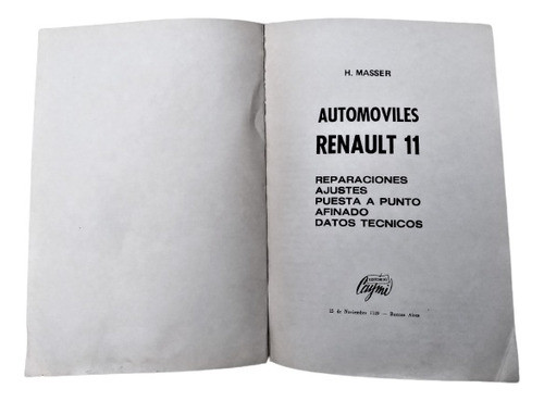 Manual De Taller Para Automóviles Renault 11 1