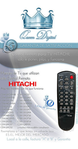 Control Remoto Para Hitachi 21gs4 Cdh-29gs4 29gs5 Gs2 Gm7 1