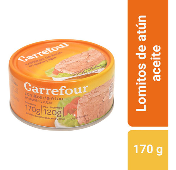 Lomitos De Atún En Aceite Carrefour 5 Latas X 170gr 1