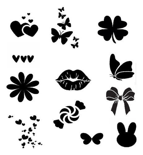 Stencils Para Maquillaje Artistico O Pequeños Detalles 0