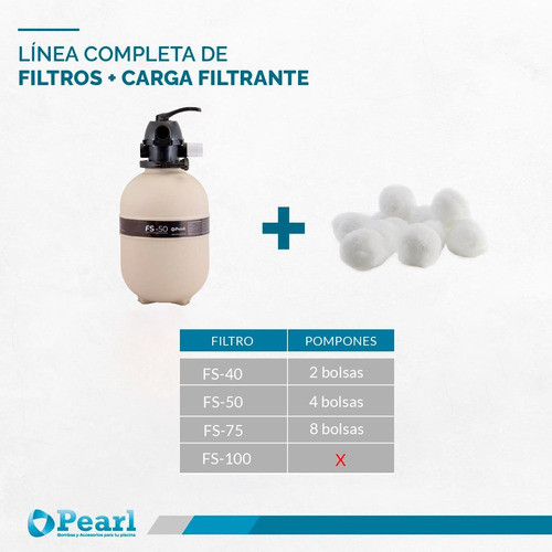 Pompones Carga Filtrante Fluvial Para Filtro Pearl Fs-75 1