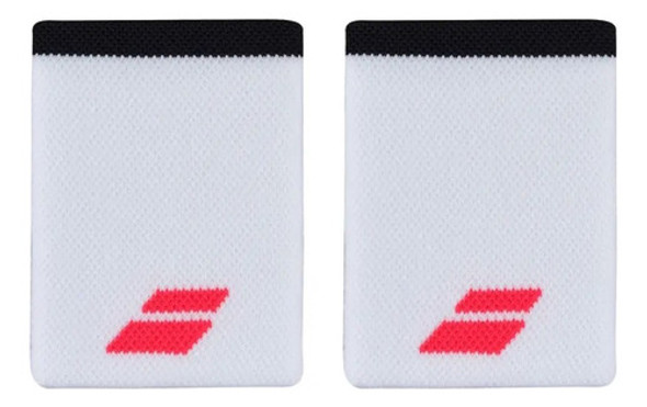 Munhequeira Babolat Jumbo Branco E Vermelha - 2 Unidades 0