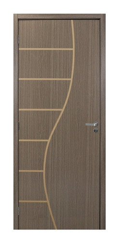 Kit Porta De Madeira Decorada 215x74cm Com Batente De Mdf 1