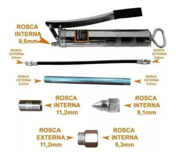 Grasera Manual Portatil 300cc Engrasadora - Apto Alemite 1