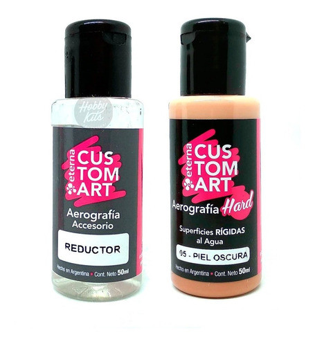 5 Pintura Aerografía Eterna Custom Hard Y Reductor 50ml 0