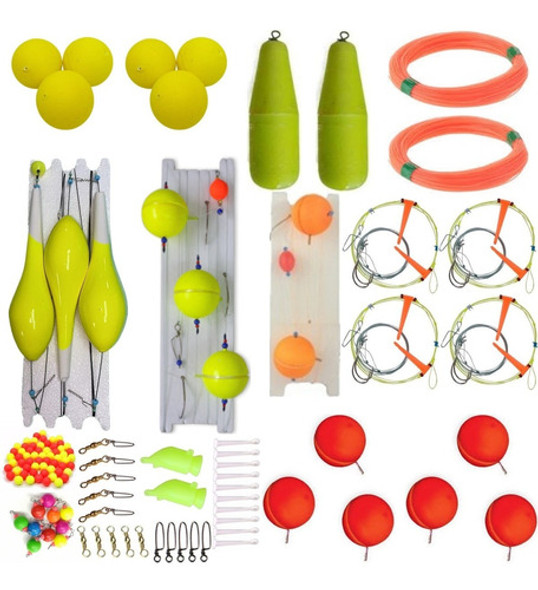 Kit Pesca Pejerrey  Lineas Armadas Pilotin Mosqueton Puntero 0