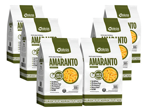 Pastas Sin Tacc Con Amaranto Wakas Pack 6 Unidades 0