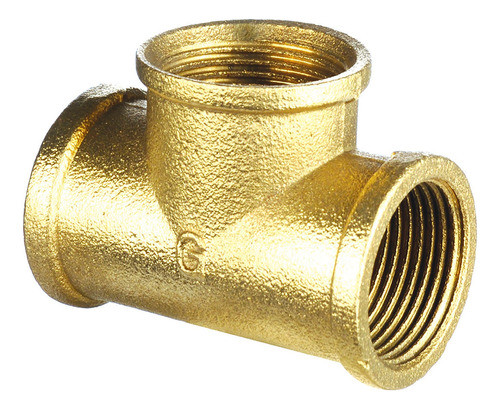 Union Tee De Bronce Roscado Hembra De 3/4 Para Agua 0