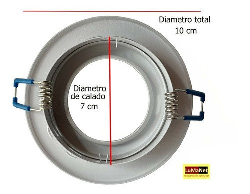 Spot De Embutir De Chapa Blanco Para Lampara Dicroica X4 1