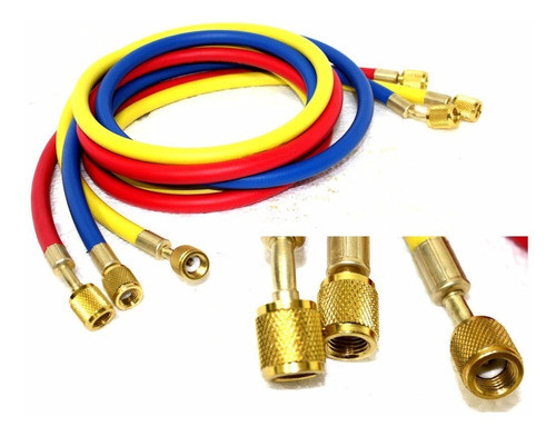 Set De Mangueras Para Manometros R410a R410 1/4 5/16 1.20 Mt 0