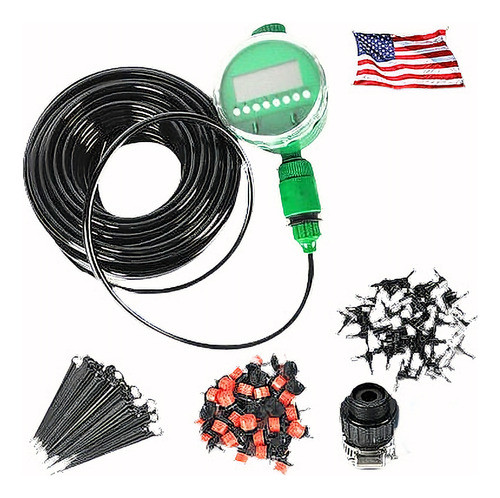 Sistema De Riego Por Goteo Diy 25 M Micro Auto Timer Self Pl 0