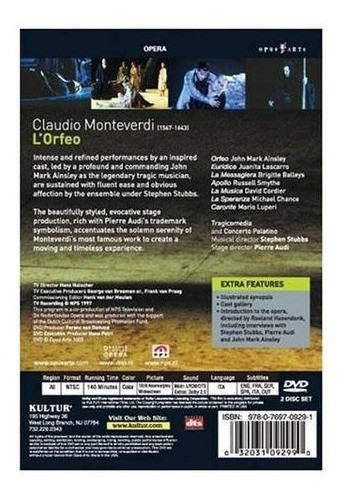 Monteverdi/ainsley/stubbs L'orfeo  Theater System Sub 1
