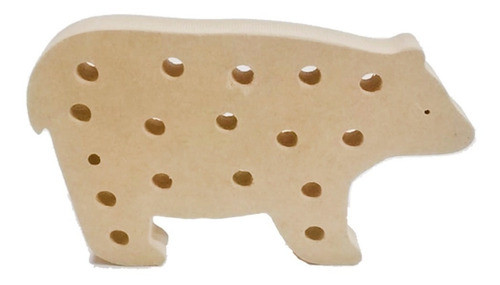 Enhebrador De Lana Oso 9 Mm. Aprender Madera Fibrofacil 1