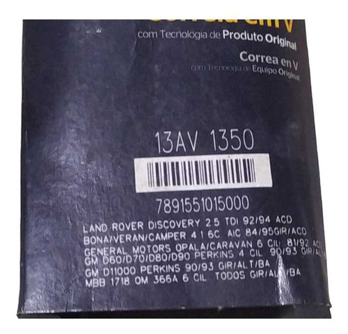 Correia Em V Dentada Continental Elite  13x1350 Mbb 1718 1