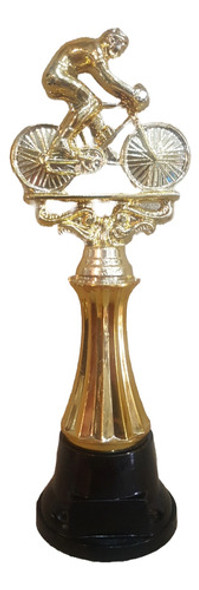 Trofeo Plástico Ciclismo Bicicleta Columna Chica - Souvenir 0