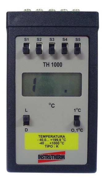 Termometro Digital Tipo K  Escala -40 A 1000c Com 5 Canais 0