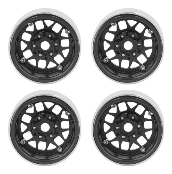 Hub De Roda Beadlock Rc Beadlock Preto De 1,9 Polegadas, 4 P 0