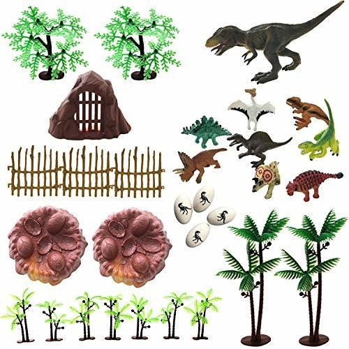 Set De Juguetes De Dinosaurios De 30 Piezas: Figuras De Dino 0