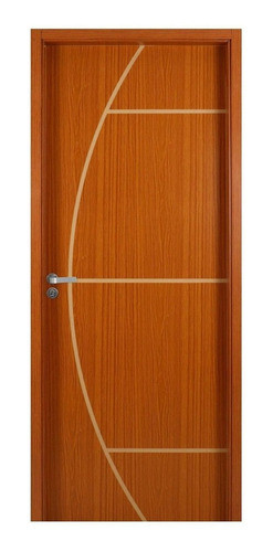 Kit Porta De Madeira Decorada 215x64cm Com Batente De Mdf 0