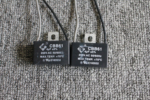 2pcs Cbb61 250v Ac 4uf Alambre 2 Condensador De Arranque De 0