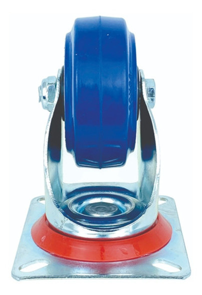 Rueda Base Giratoria Freno Nylon Poliu Elastico 75x27 100kg 0