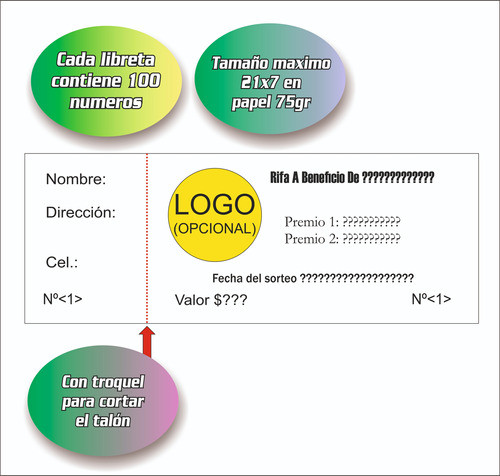 Rifa / Bonos Colaboración / Sorteos (1200 Numeros) 1
