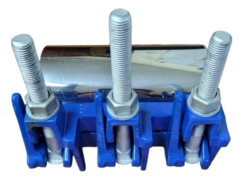 Abrazadera Reparación Acero Inox. Largo200mm Diam 55 A 66mm 1