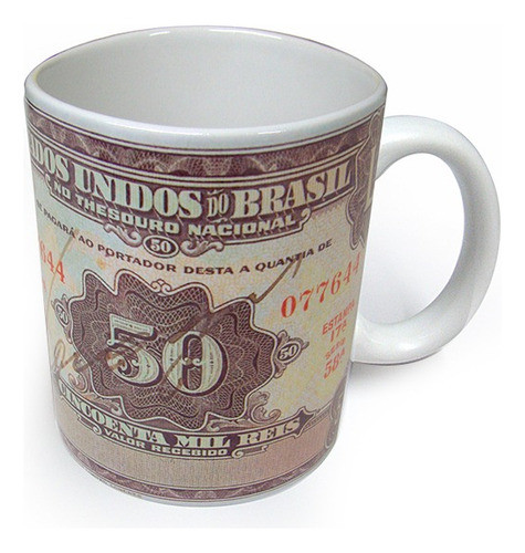 Caneca Decorada Com Imagem De Cédulas Valor Unitário 0