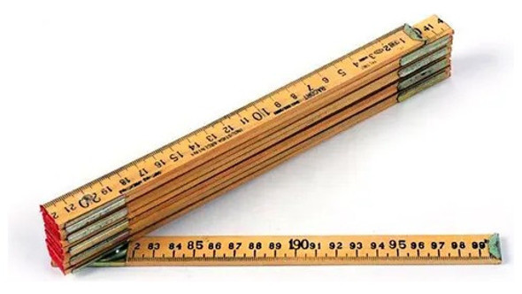 Metro De Madera Carpintero Plegable 2mts Doble Racort 0