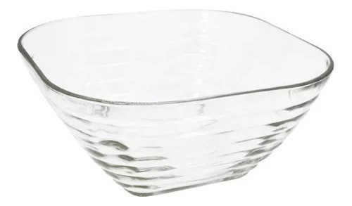 Compoteras Ensaladera Vidrio Acanalado Cuadrado 21cm 0