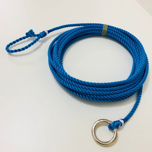 Laço Americano Torcido 15metros  Corda Azul 10mm Boi Cavalo 0
