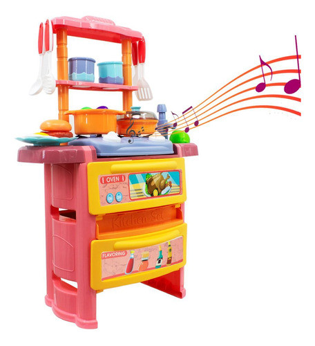 Cocina Cocinita Infantil Niña Cocinita De Pie Incluye Acces 1