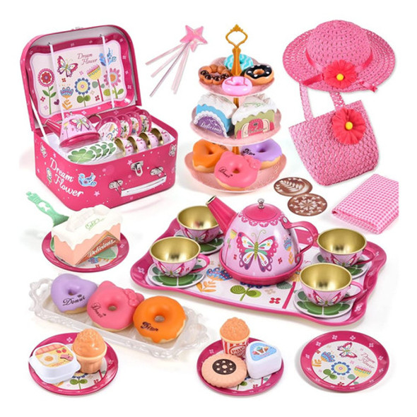 ~? Toylink Kids Tea Party Set Para Niñas Pequeñas Princess T 0 ~? Toylink Kids Tea Party Set Para Niñas Pequeñas Princess T 0