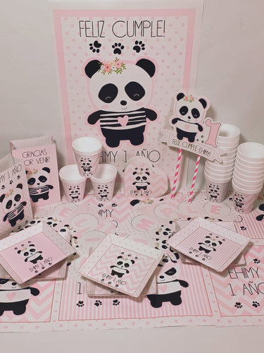 Cotillón Infantil Personalizado Premium X 15 Osito Panda 1