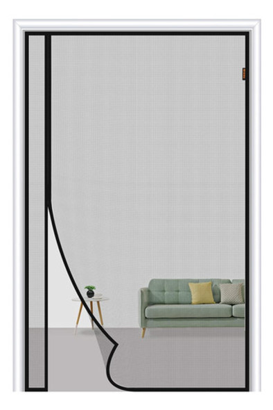 Mosquitero Magnetico Para Puertas De 203x81cm - Gris 0