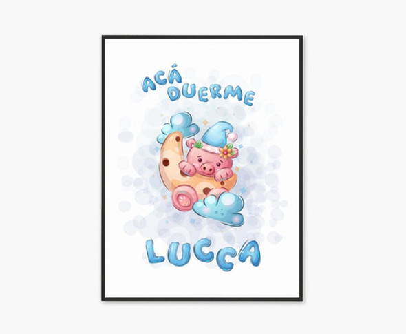 Lámina Imprimible Infantil Personalizada Nombre Bebé 0