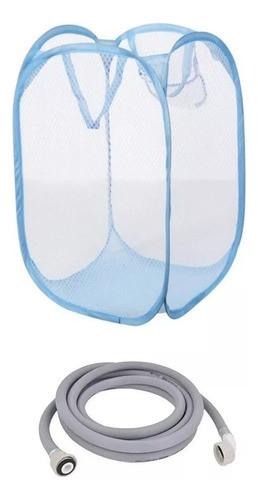 Canasto Para Ropa Sucia Cesto + Manguera Lavarropa Universal 0