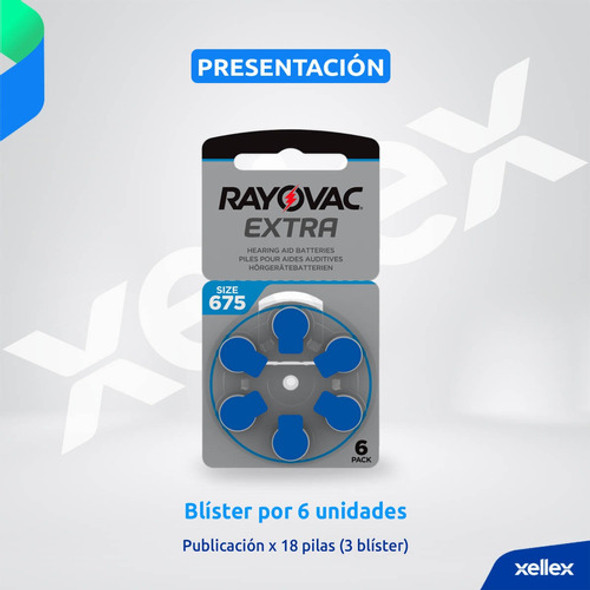 18 X Pilas Audifono Rayovac 675 Pr44 Extra Advanced 1