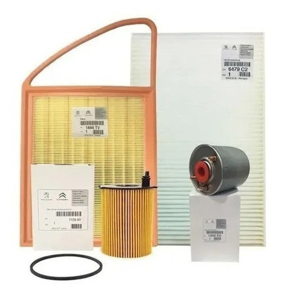 Kit 4 Filtros Completo Peugeot 308 - Hdi Original 0
