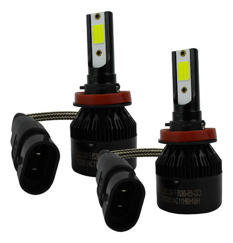 Kit Lâmpadas Super Led Caminhões Onibus 6000k 24v H8 H9 H11 1