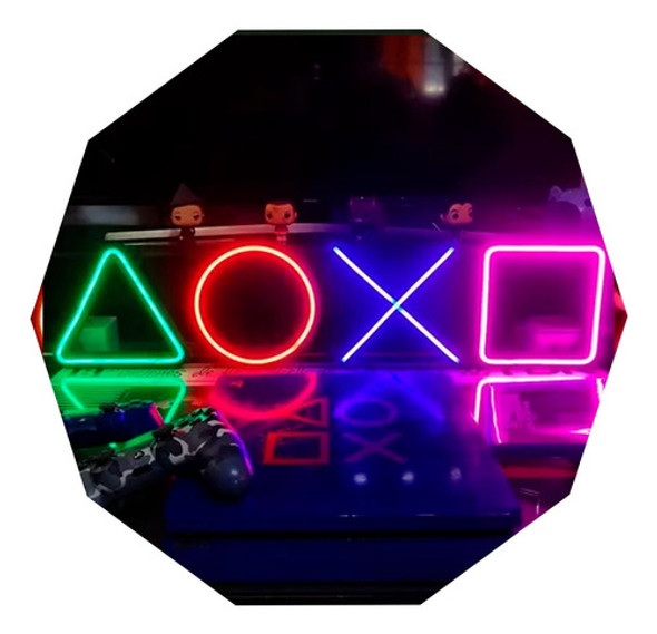Cartel Mando Play En Neón Led Deco  / Personalizados/ Figura 0