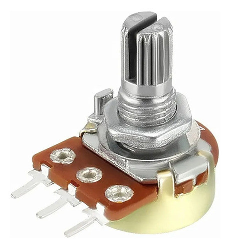 5 X Potenciómetro Lineal 20k Ohms Pote B20k 15mm 1