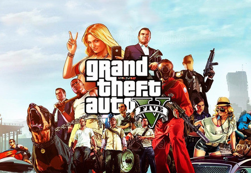 Pósters - Ps4 Games - Gta V - Gta 5 - 120x80 Cm - Nuevos 1