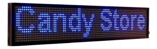 Cartel Led Azul Programable Wifi Dinamico 1 Metro 0