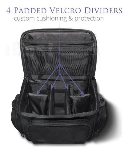 Bolsa Para Camara Sony/nikon/canon Slr Negra Extra Large ... 1