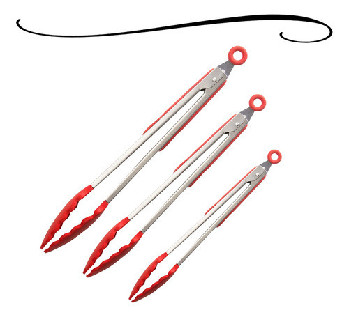Kit 3 Pegador Culinario Silicone Inox Cozinha Multiuso Grand 0