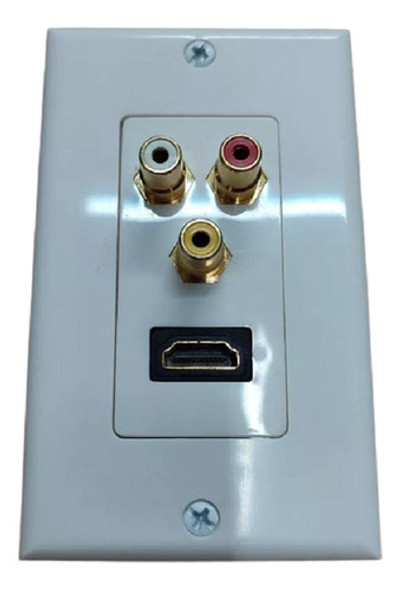 6 Tomas Para Pared Hdmi+audio-video Estéreo.con Garantia Wp. 0