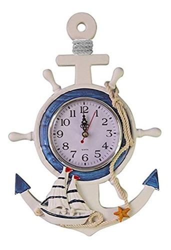 Winomo Estilo Mediterraneo Ancla Reloj Playa Mar Tema Naut 0