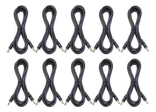 Paquete De 10 Cables De Alimentacin Cc De 0.138 X 0.083in, M 0
