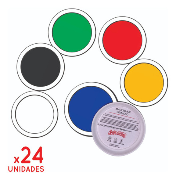 24 Maquillaje Cremoso Bella Dersina 15g Artistico Colores 0